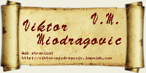 Viktor Miodragović vizit kartica